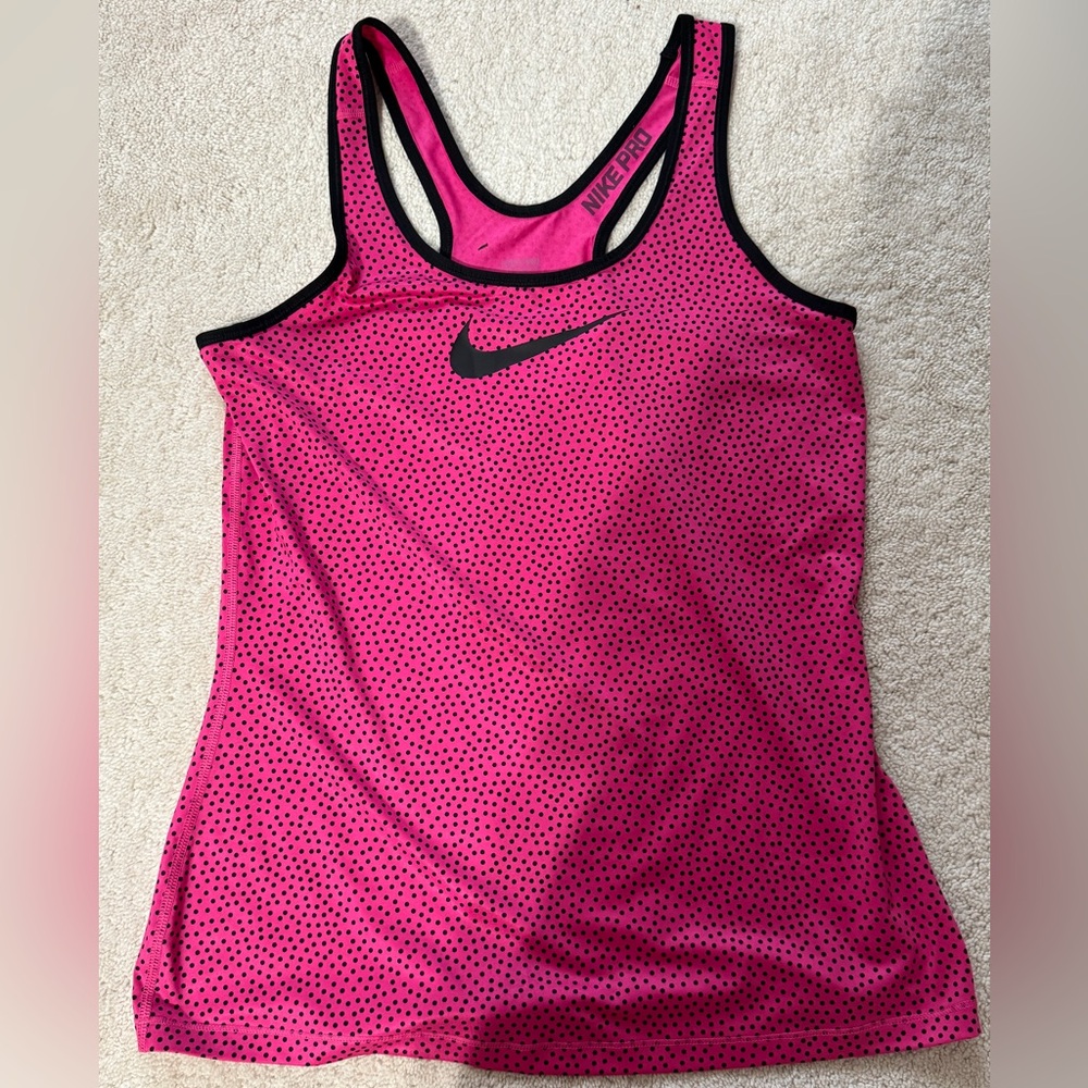 Nike Pink and Black Tank Top